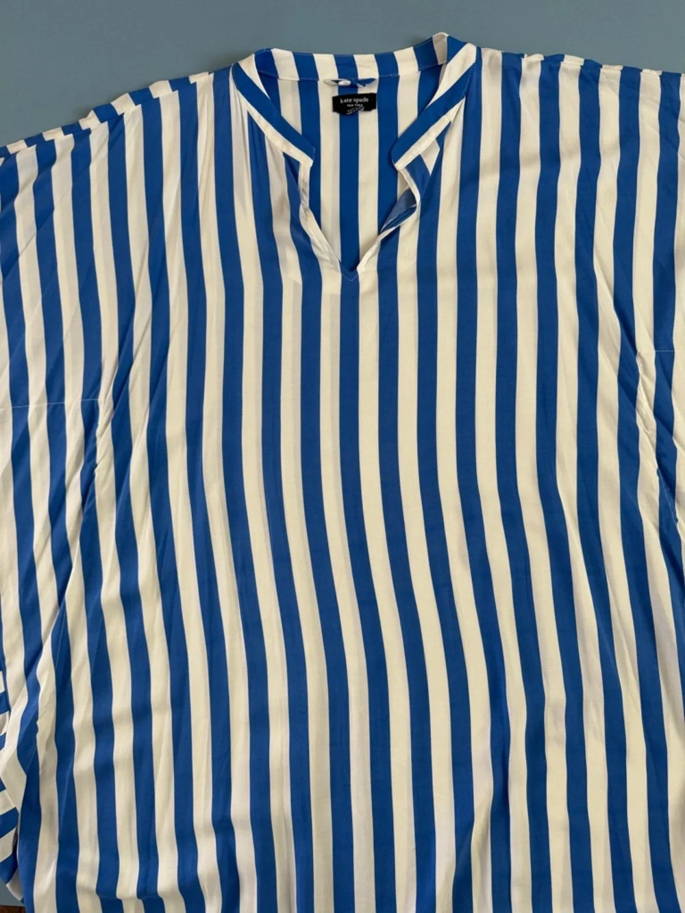 NWT Kate Spade New‎ York Blue White Striped Caftan Resortwear Cover Up